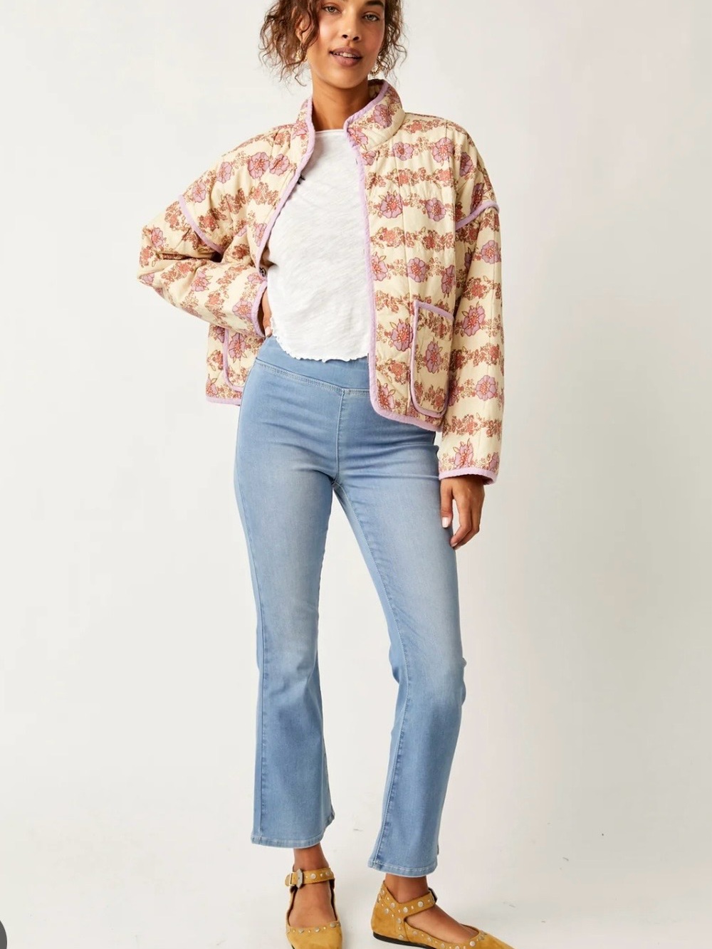 We the free “in my feelings” bootcut crop jeans size medium